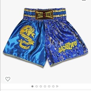 NEVER WORN Unisex Thai Boxing Muay Thai Shorts with Dragon Embroidery